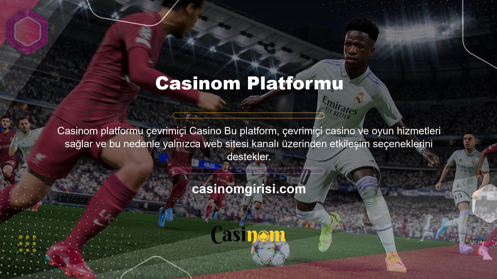 Casinom çevrimiçi destek web sitesi kullanıcılarına ve siteye üye olmak isteyen kullanıcılara çevrimiçi destek hizmetleri verilmektedir