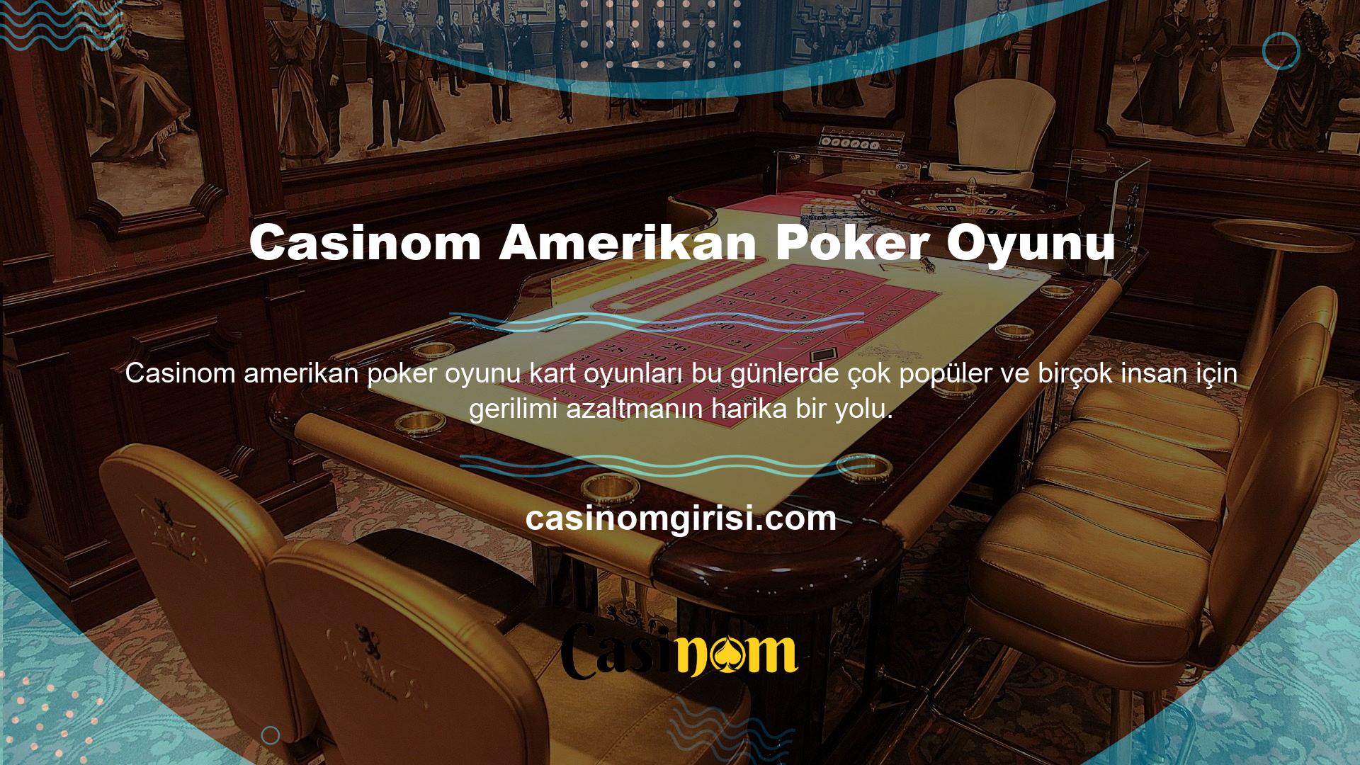 Birçok oyuncu American Poker'i sever ve amaçları en iyi poker elini elde etmektir
